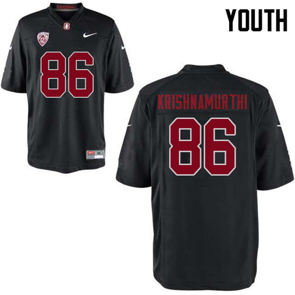 Youth #86 Sidhart Krishnamurthi Stanford Cardinal College Football Jerseys Sale-Black